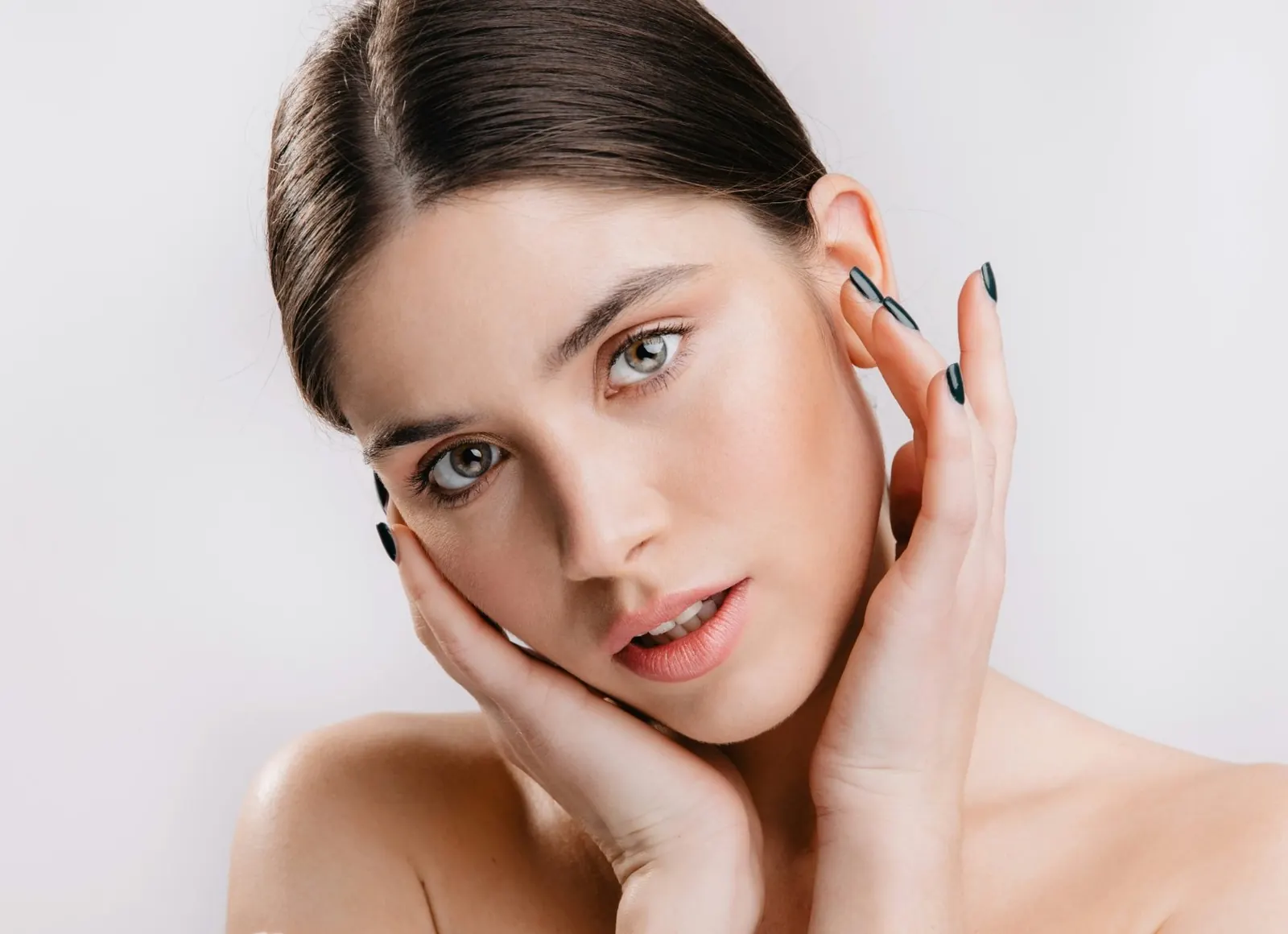 Woman with lifted, natural-looking cheeks